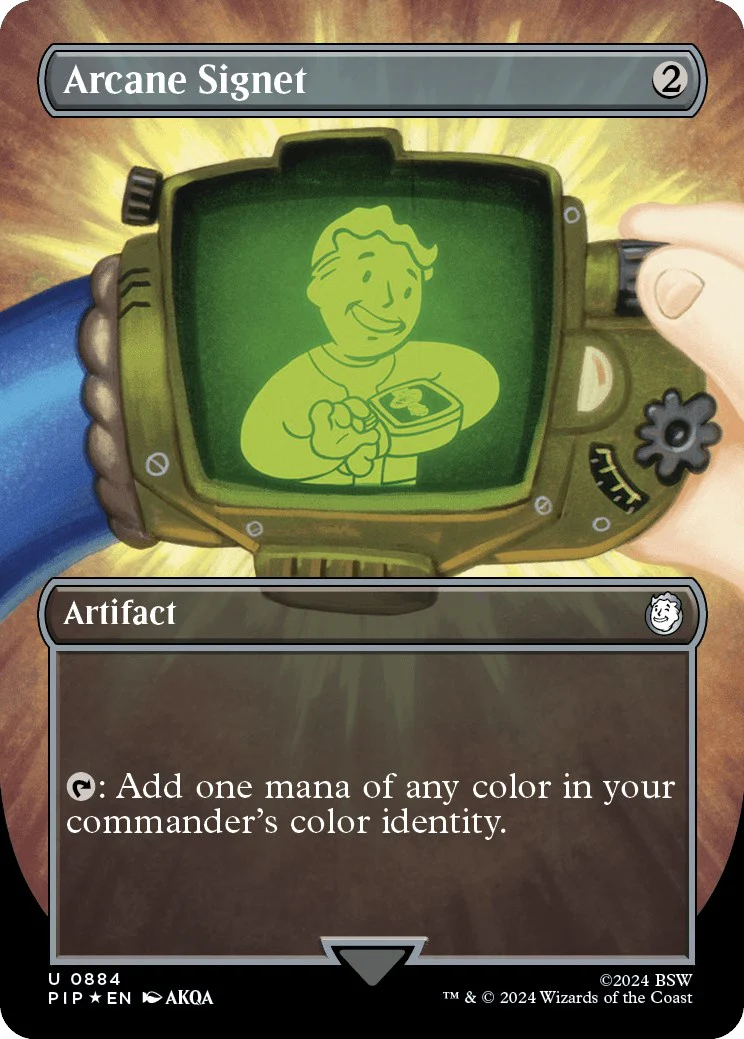 Arcane Signet (Borderless) (Surge Foil) [PIP - 884]