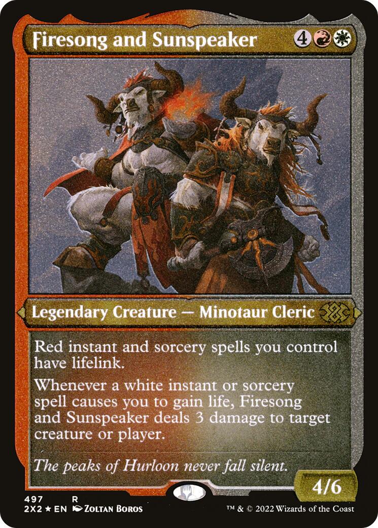 Firesong and Sunspeaker (Foil Etched) [2X2 - 497]