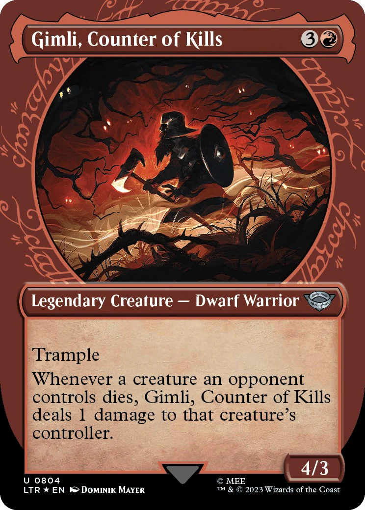 Gimli, Counter of Kills (Showcase) (Surge Foil) [LTR - 804]