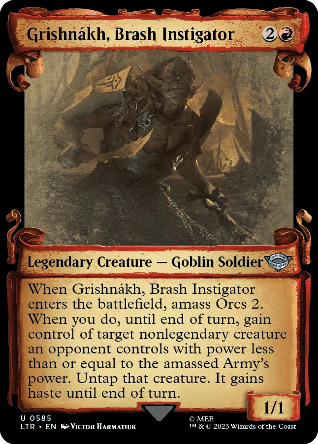Grishnakh, Brash Instigator (Showcase Scrolls) [LTR - 585]
